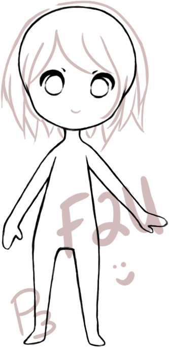 Chibi Base F2u By Pumkinpie3 On Deviantart - Deviantart Base For Chibi (348x732)