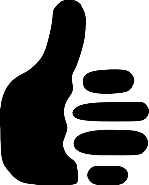 Thumbs Up Black - Symbol Of Thumbs Up (480x594)