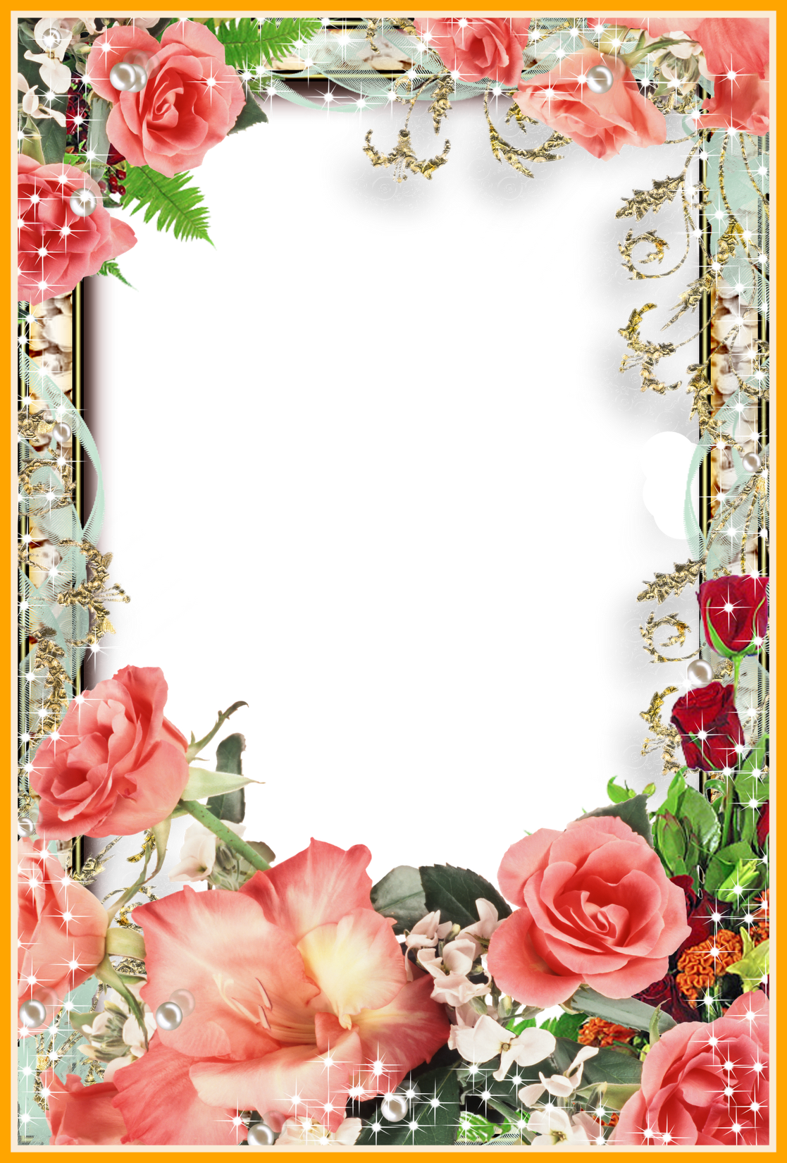 Rose Flower Rose Flower Frames Design Png Unbelievable - John Masters Organics - Organic Roll-on Fragrance Sparkling (1117x1650)