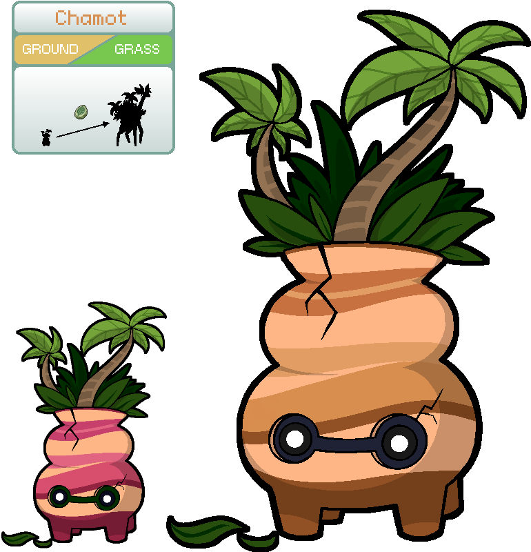 Fakemon Of Qamor Little Clay Pot Fakemon Also Maybe - José Chamot (800x853)