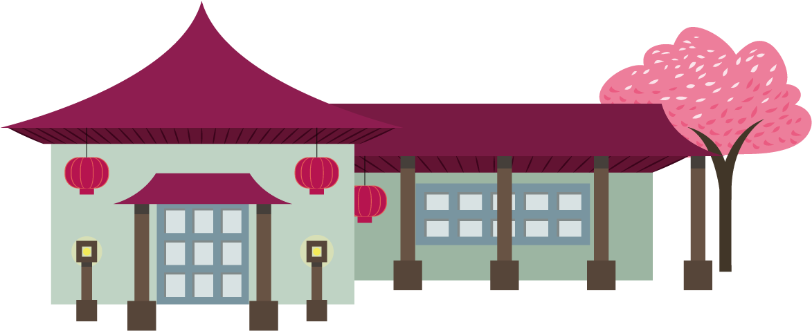 Japan Temple Building Download Clip Art - Japan Png Cartoon Building (1200x1200)