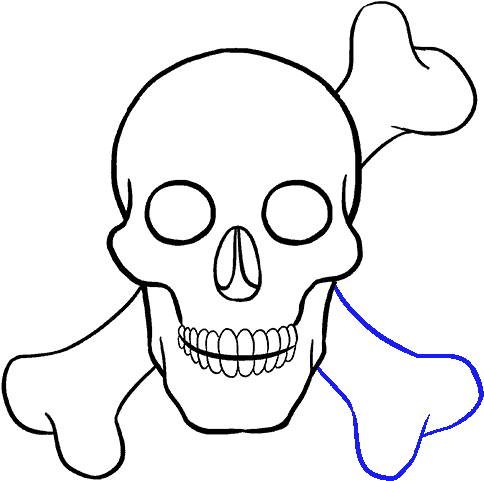 How To Draw Skull - Draw A Skull Easy (678x600)