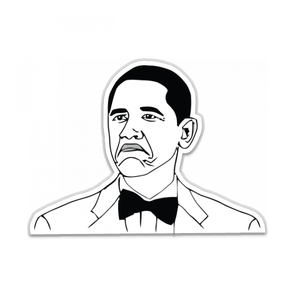 Obama Line Drawing - Obama Not Bad Transparent (600x600)