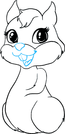 How To Draw Cartoon Squirrel - Drawing (678x600)