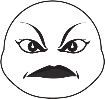 Angry Cartoon Face - Cartoon (550x550)
