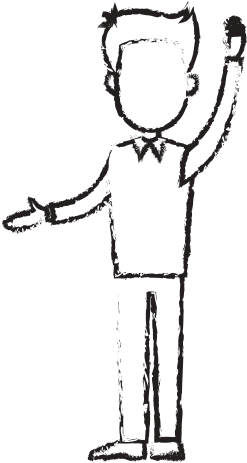 Cartoon Man Standing Character Avatar - Cartoon (550x550)