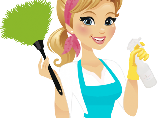Picture Of A Cleaning Lady - Cleaning Lady Maid Clipart (640x480)
