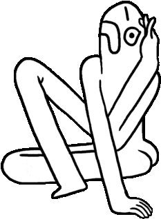 Animated Gif Nervous, Transparent, Cartoon, Share Or - Severe Anxiety (483x661)