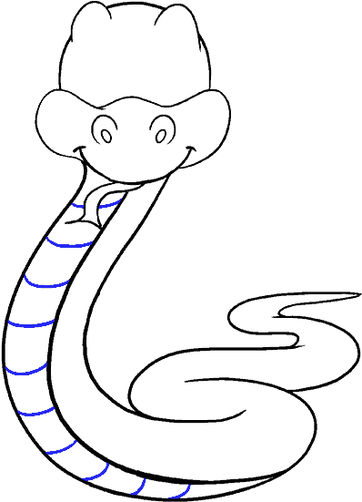How To Draw Cartoon Snake - Snake Cartoon (678x600)