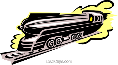 Locomotive Clipart Tran - Speeding Train Clip Art (480x266)