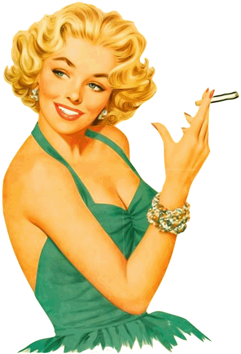 Collection Of Cleaning Lady Pictures - Pin Up Women Png (501x720)