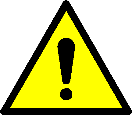 General Warning Action - Yellow Triangle With Exclamation Point (433x378)
