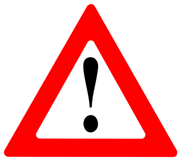 Attention Warning Sign Danger Symbol Cauti - Warning Sign .png (387x340)