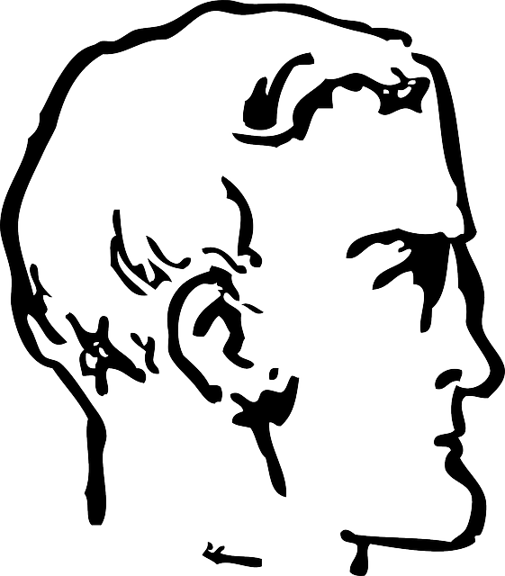 Head, Man, Face, Cartoon, Strong, Chin - Chin Clip Art (561x640)