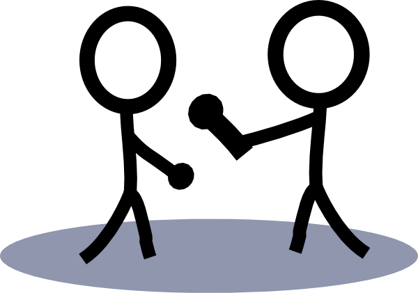 Stick Man Pond Clip Art - Interview Clip Art (600x421)