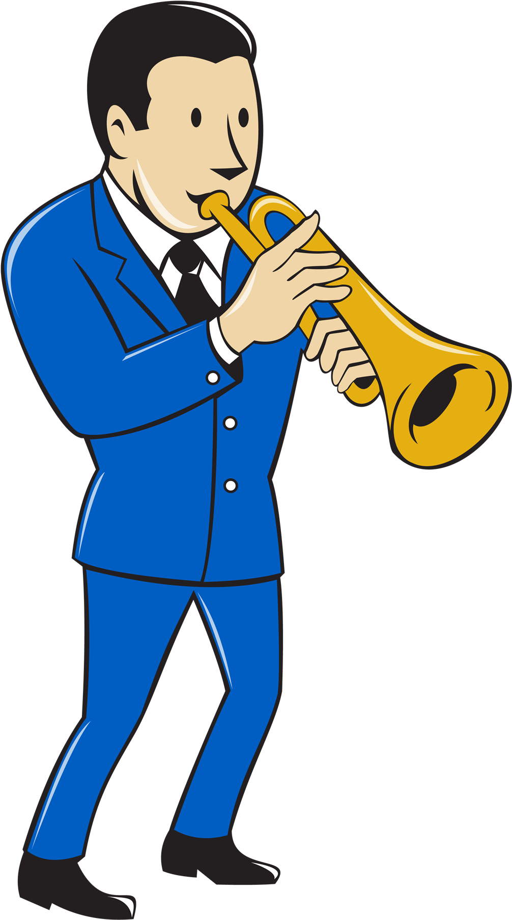 Trumpet Guy - Musician Cartoon (2200x2200)