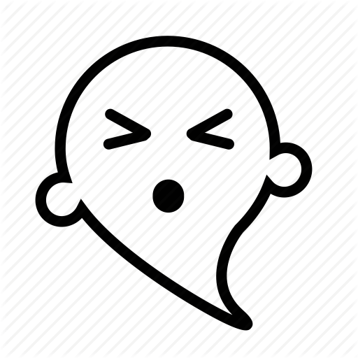 Cartoon, Emoji, Ghost, Surprised Icon Icon Search Engine - Cartoon Ghost Png (512x512)