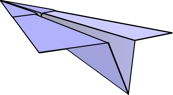 Flying Paper Airplane Clipart - Flying Paper Airplane Clipart (600x329)