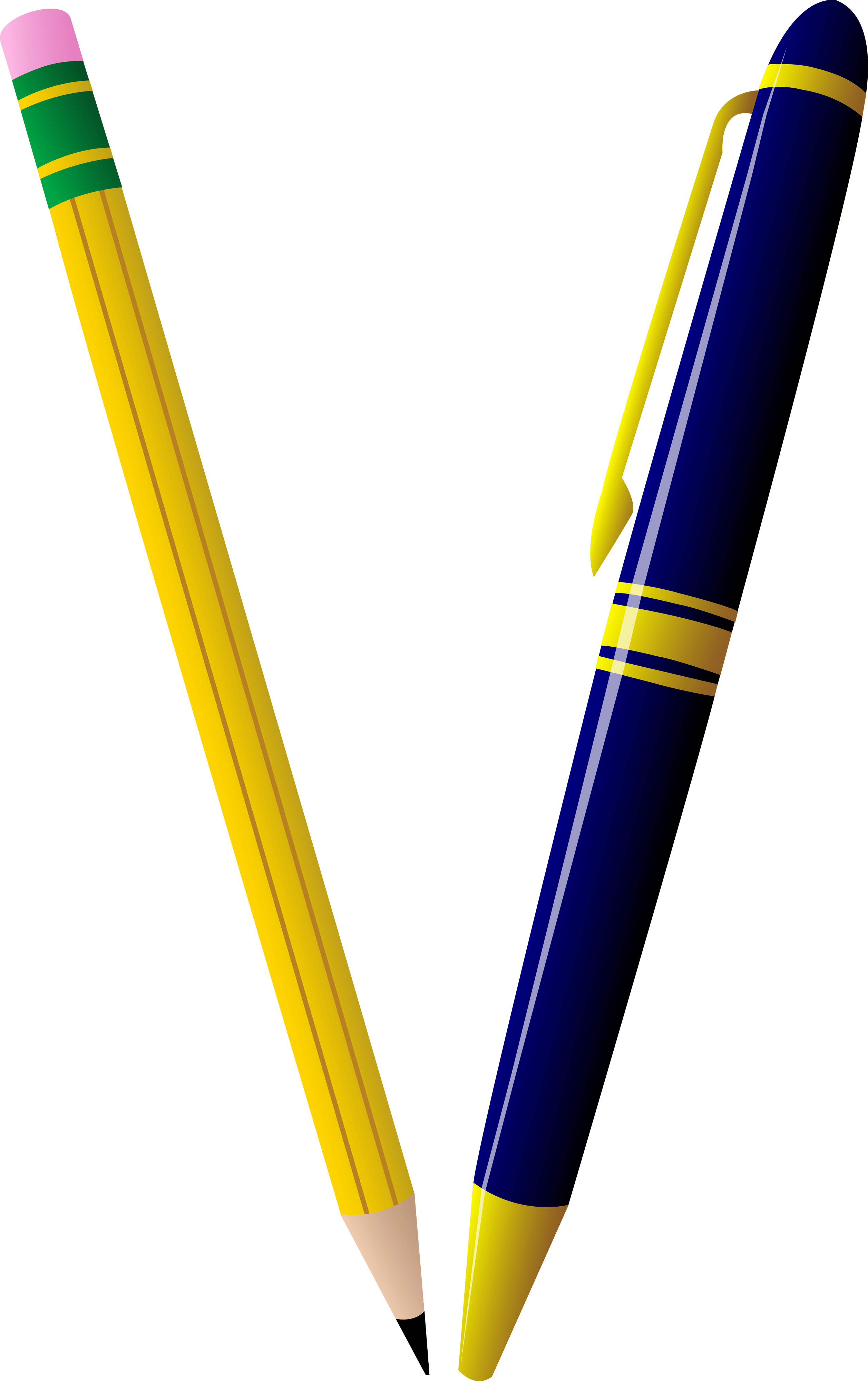 Pen And Pencils Clipart 3 By Andrea - Pen And Pencil Clip Art (2515x4000)