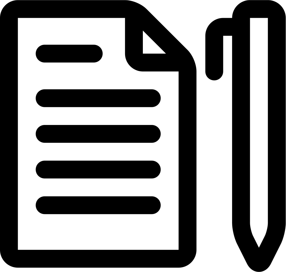 Paper Pen Comments - Paper And Pen Icon (981x934)
