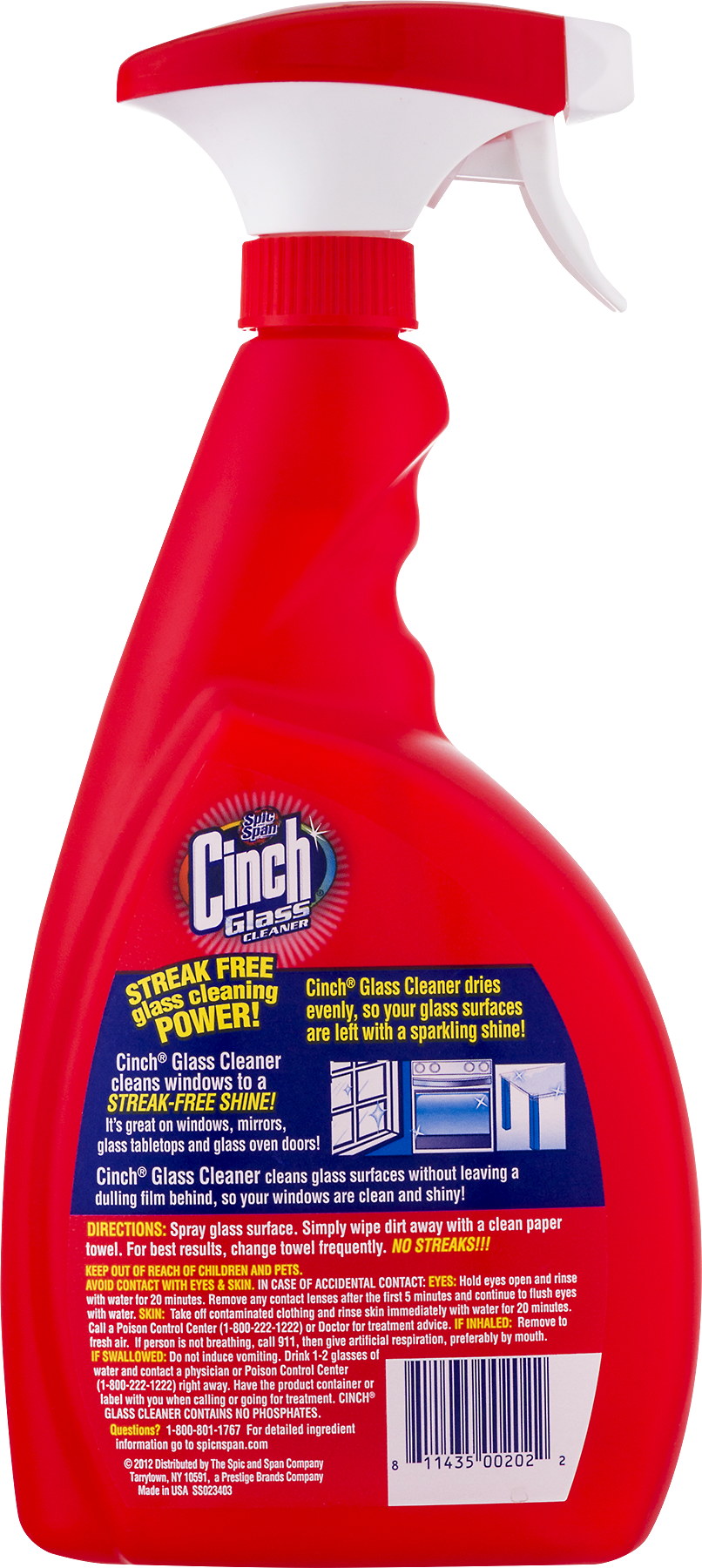 Spic And Span Cinch Glass Cleaner, - Spic Span 00202 Cinch Cleaner 32 Fl. Oz. (806x1800)
