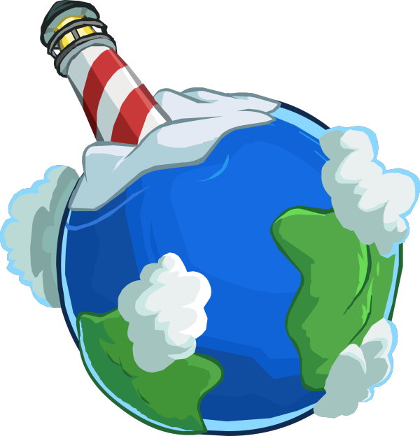 Location - Club Penguin Earth Png (600x624)