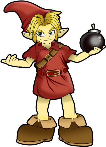 “ Bombs Oh Snap It's Young Link For 2015 Supersmashartists - Cartoon (600x600)