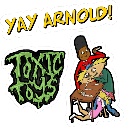 Yay Arnold Sticker Set - Hey Arnold (471x483)