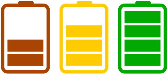 Batterie-energie - Battery Level Indicator Png (544x360)