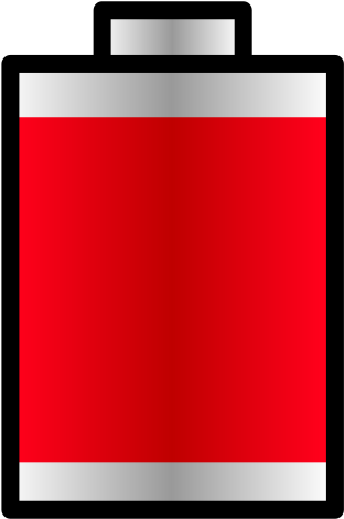 Battery Emoji - Red Battery Clipart (512x512)