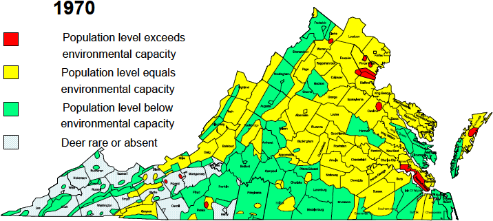 Virginia Deer Distribution And Relative Abundance In - Deer (733x331)