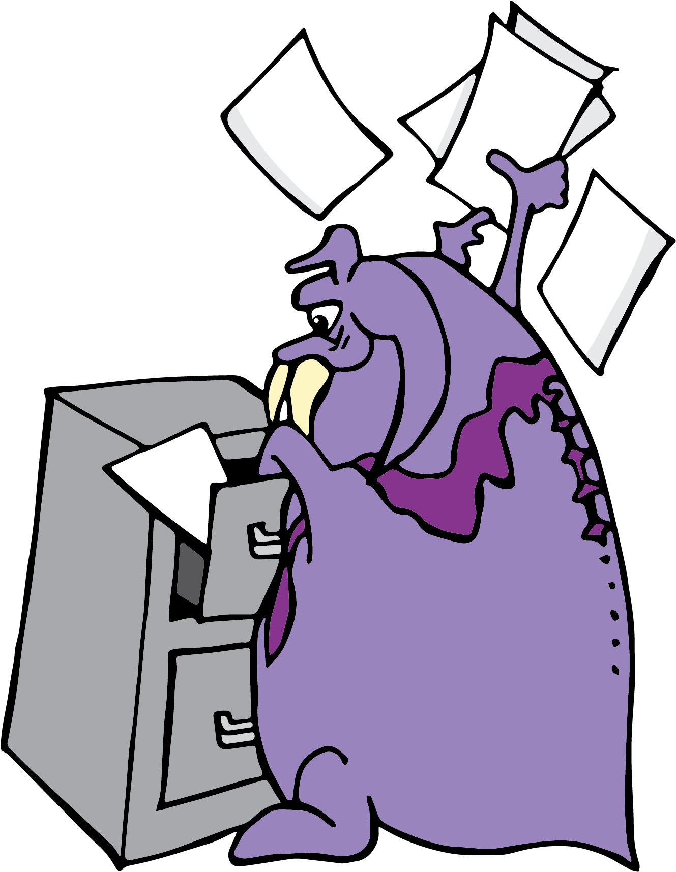 Bug In Filing Cabine - Cartoon (1800x1800)