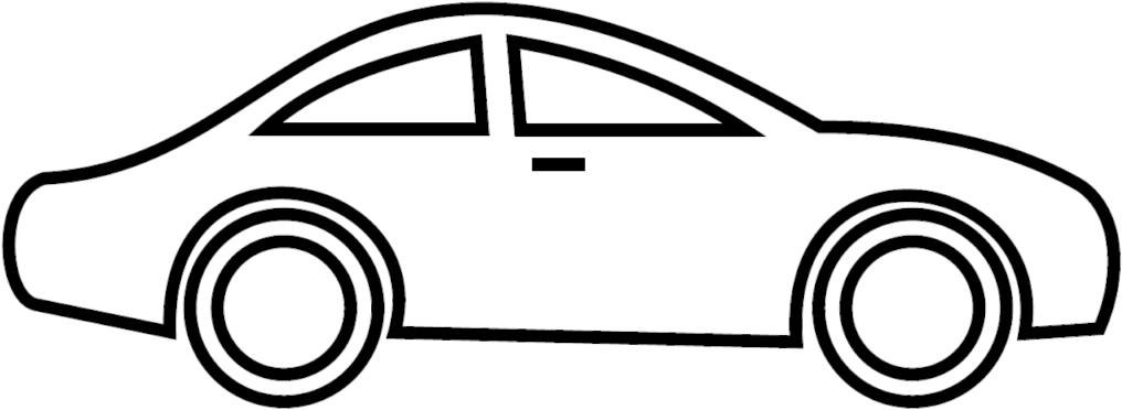 Red Clipart Of Car Clipart Clip Rt Of - Car Black And White (1024x640)
