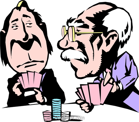 Cartoon Poker Players Royalty Free Vector Clip Art - Clip Art (480x423)