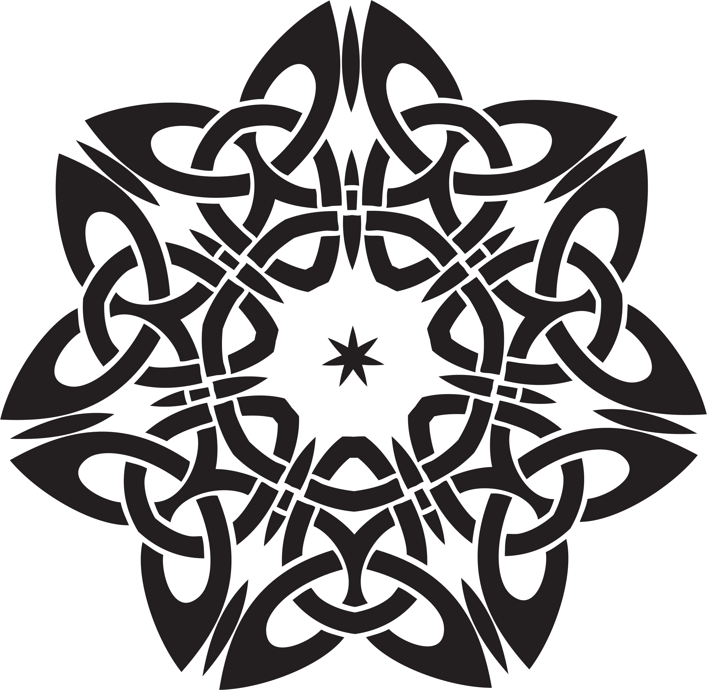 Celtic Knot Design 2 - Celtic Designs Black And White (2354x2298)