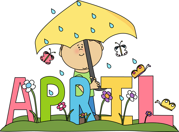 April 7, - Clipart April (600x443)
