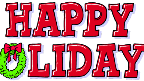 Happy Holidays Clipart - Happy Holidays (480x272)