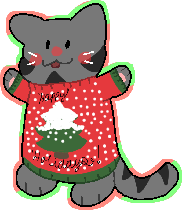 Happy Holidays Nya By Ewtords - Cartoon (677x712)