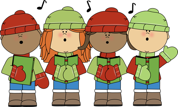 Kindergarten & 1st Grade Music Program - Christmas Carolers Clip Art (600x362)