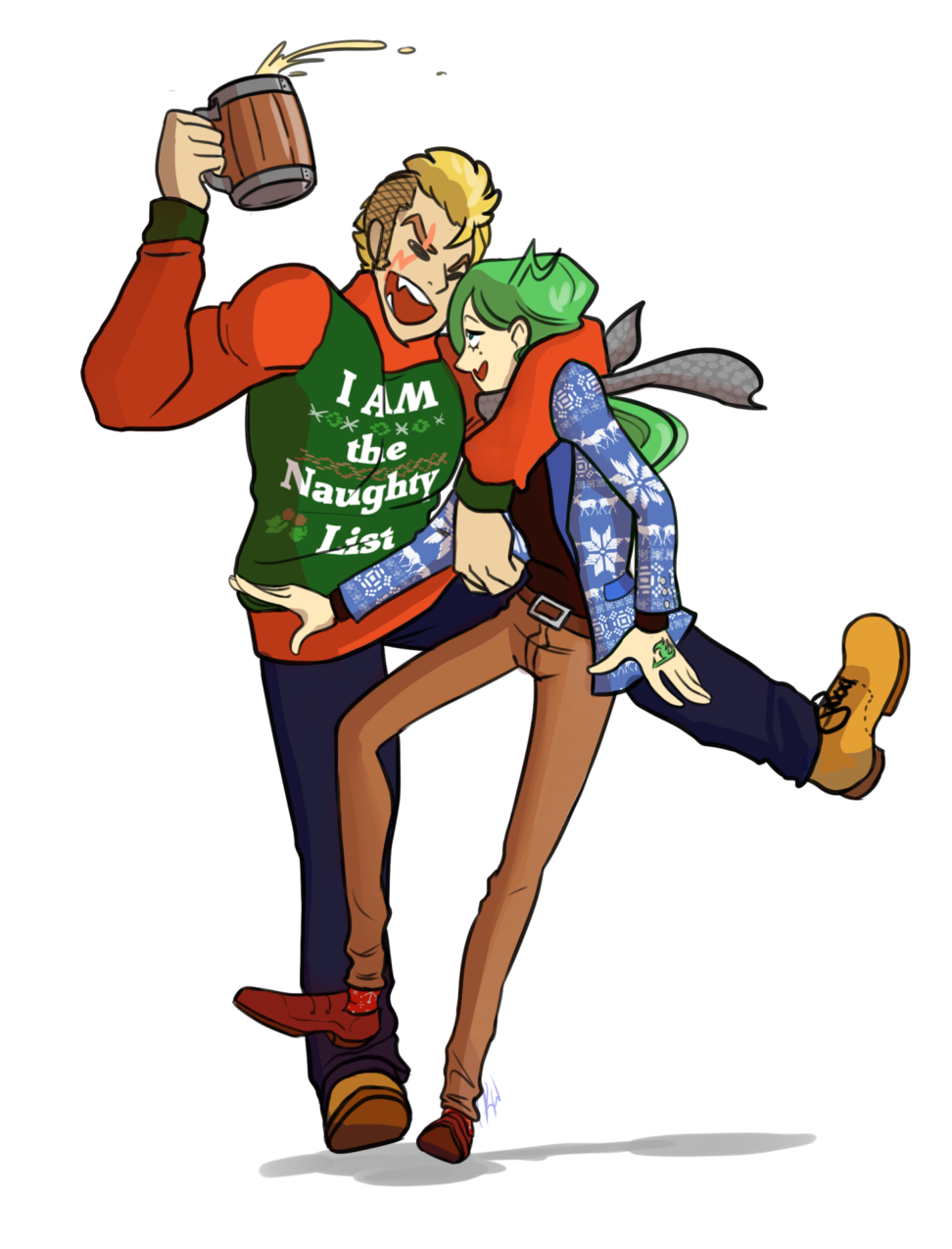 Fairy Tail, Mostly Freed And Laxus Favourites By Sagakanongemini - Cartoon (1024x1312)