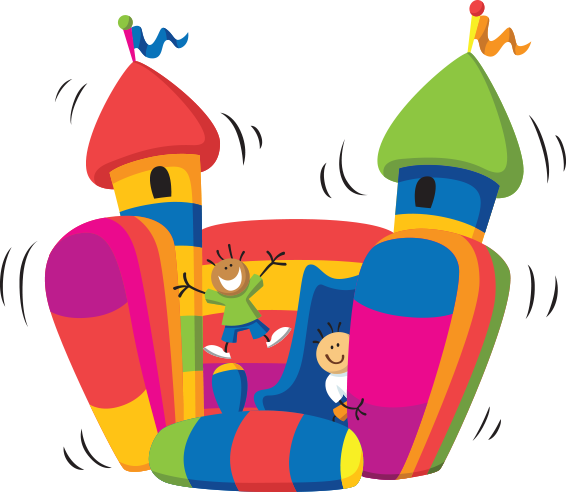Pin Funday Clipart - Bouncy Castle Clipart (566x492)
