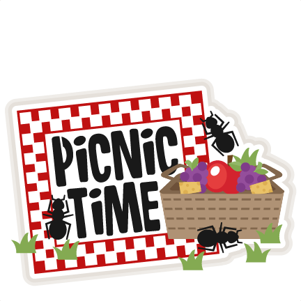 Picnic Time Title Svg Scrapbook Cut File Cute Clipart - Picnic Free Clip Art (432x432)