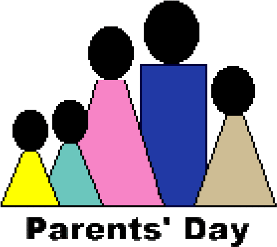 People Clip Art Of A Stylized Family Of Five With A - Clip Art (640x555)