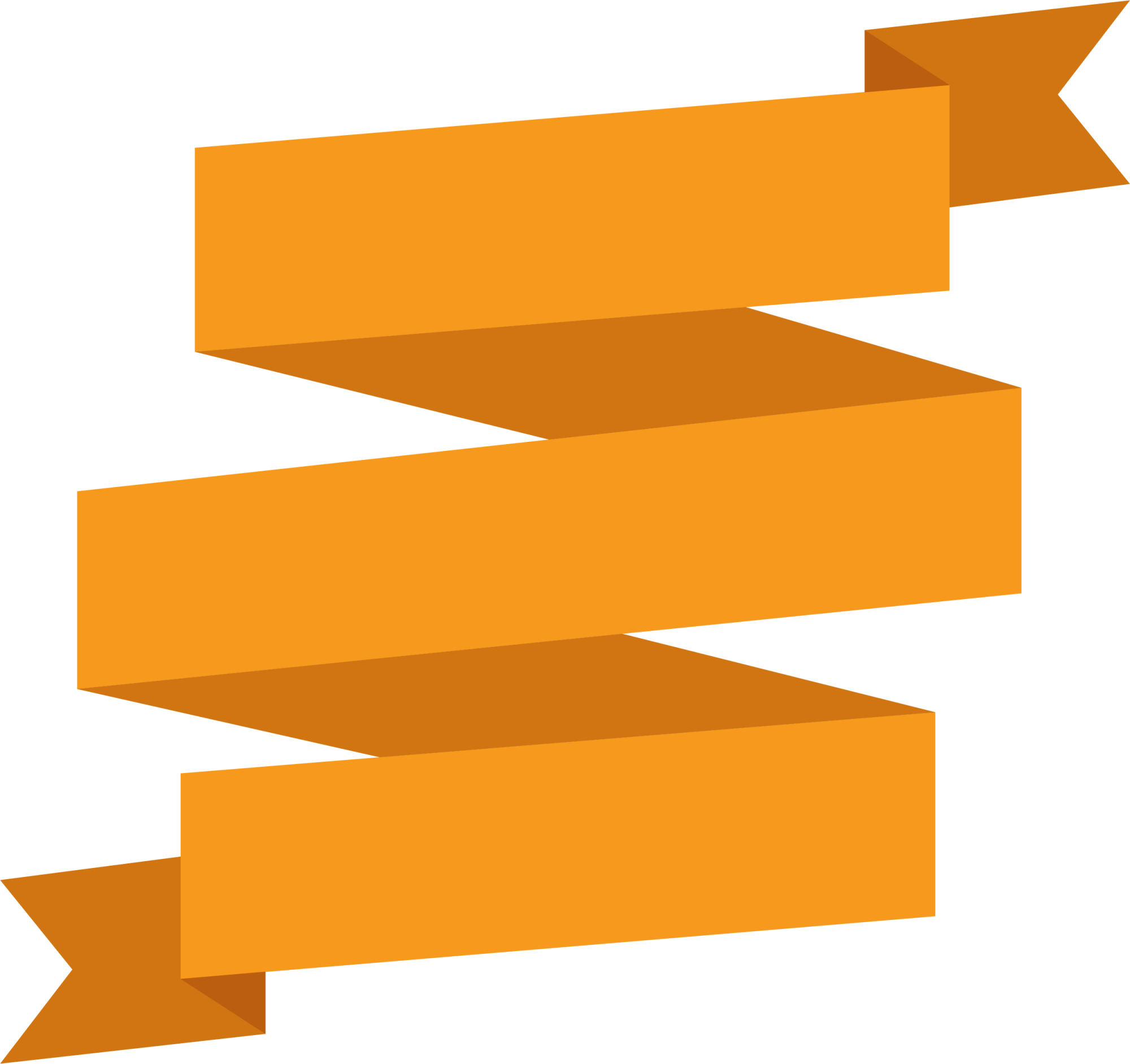 Orange Ribbon Orange Ribbon Banner - Orange Banner Png (2000x1883)