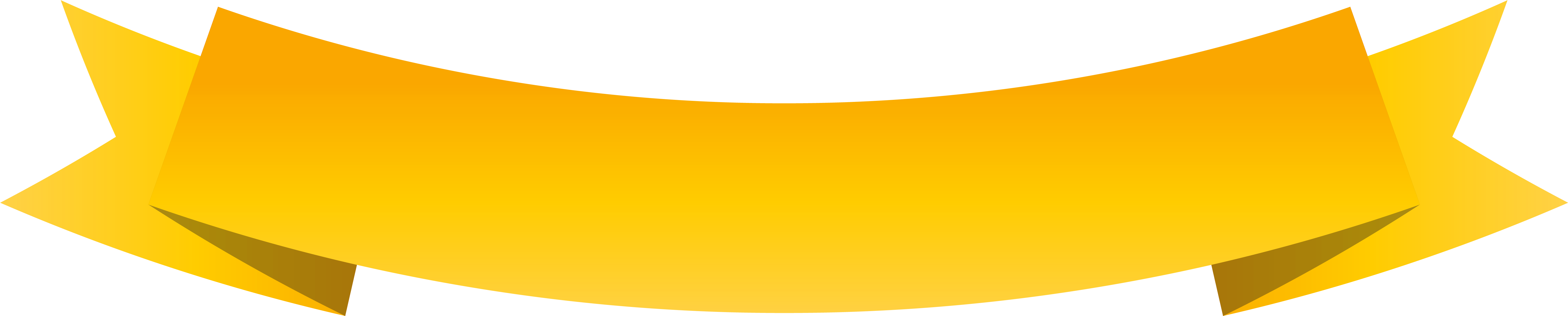Yellow Bow Ribbon Clip Art At Clker - Ribbon Flag Yellow Png (6174x1359)