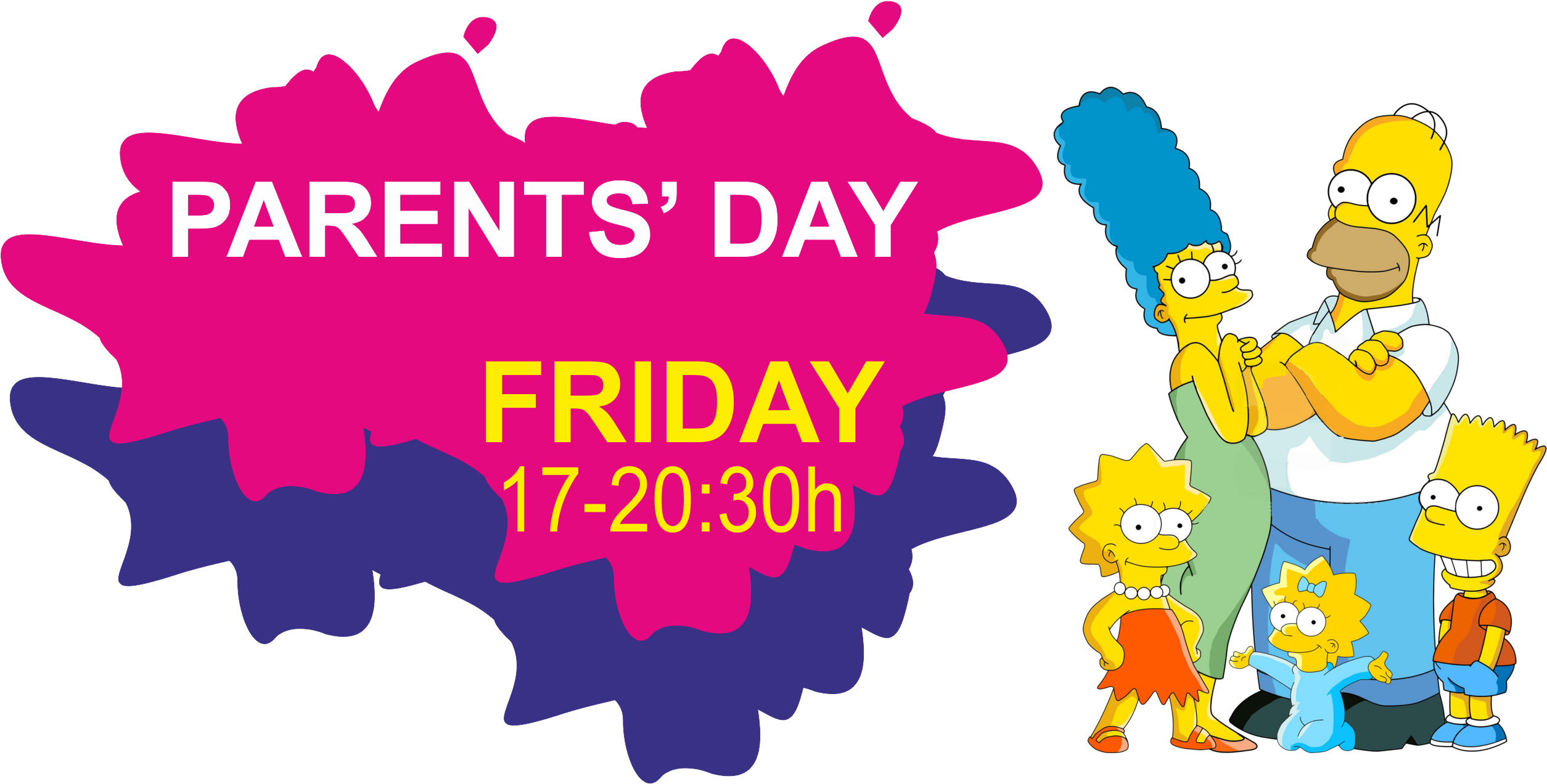 Os Esperamos A Todos Mañana Viernes Día 19 De Junio - Simpsons Family (2540x1350)
