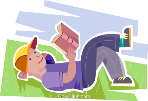 Мальчик Читает Книгу Роялти Бесплатно Векторные Иллюстрации - Cartoon (480x328)