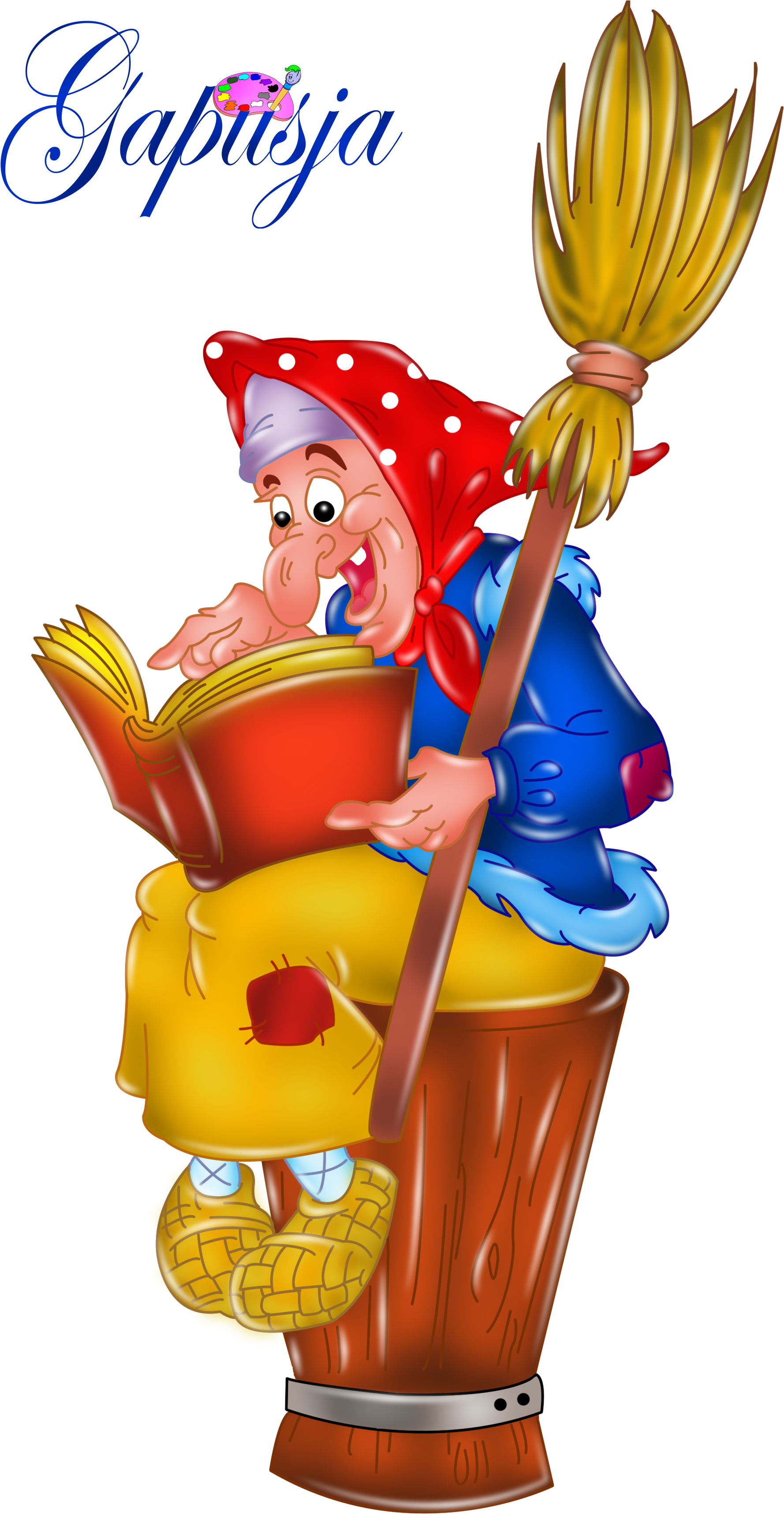 Баба Яга - Баба Яга С Книгой (2362x3543)