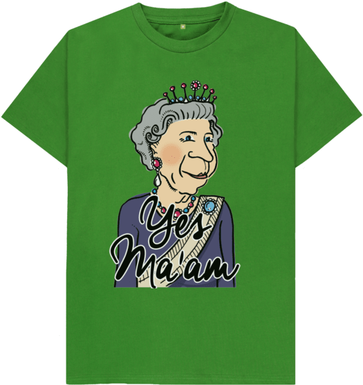 Rapanui Green Yes Ma'am T-shirt - Cartoon (640x674)