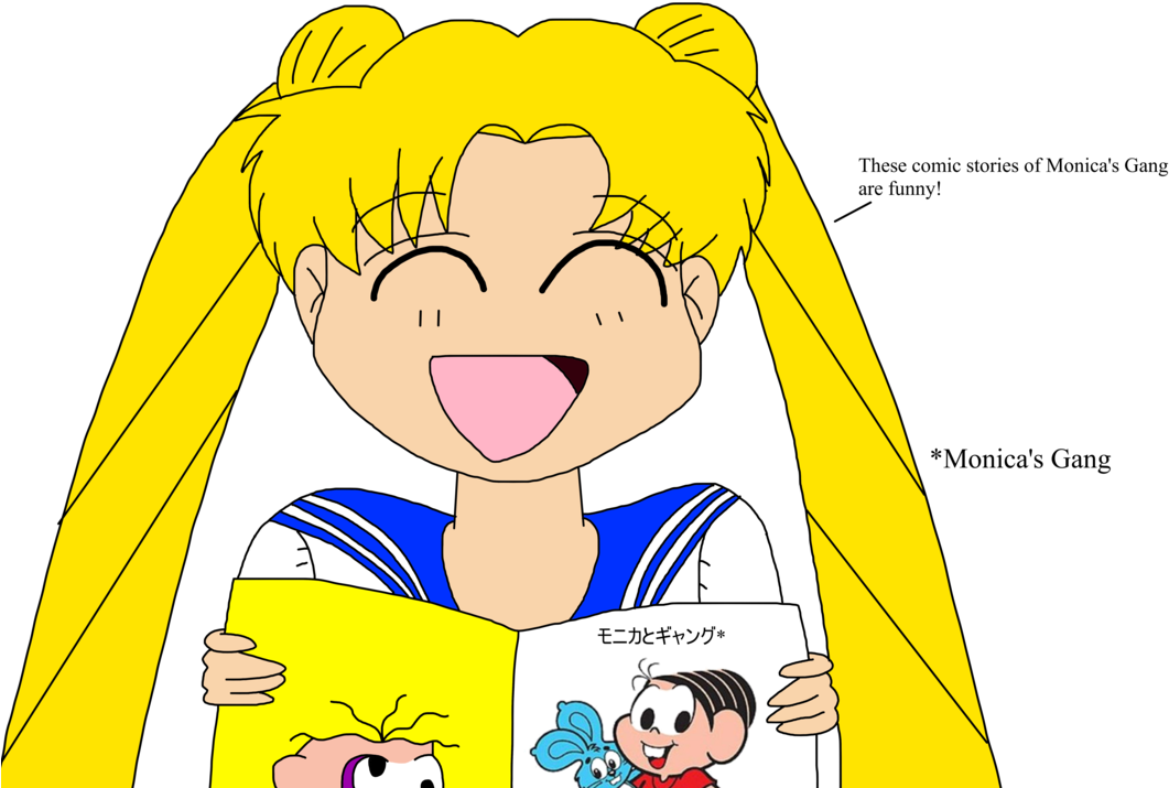Usagi Reads Monica's Gang Comic Book By Marcospower1996 - Monica's Gang Comic Books (1104x723)